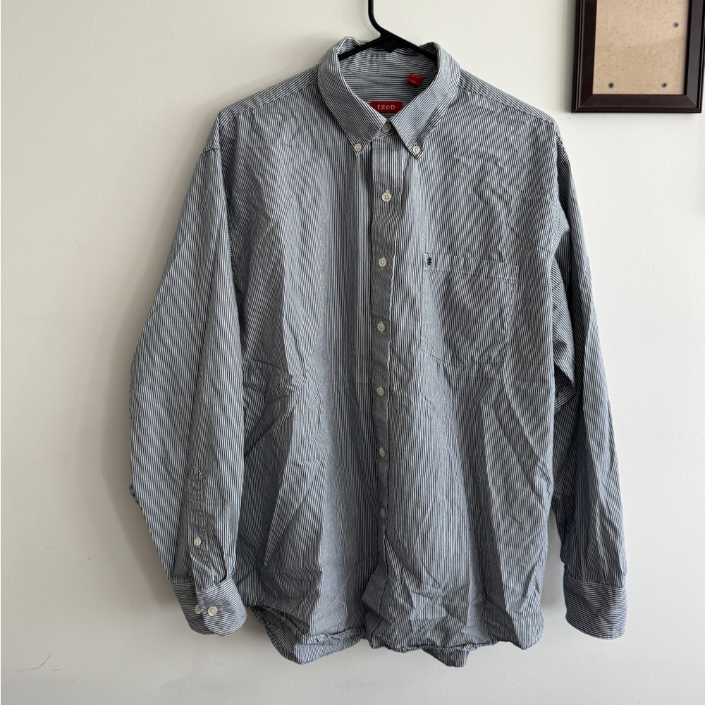 IZOD stripe button up